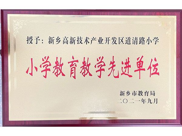 小学教育教学先进单位